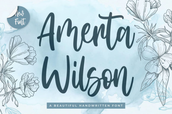 Amerta Wilson: A Sweet Script Font for Small Business Branding