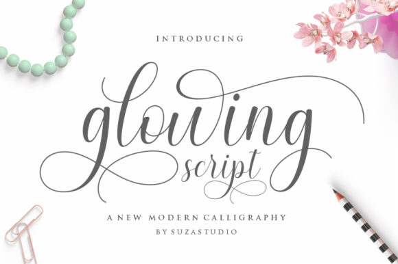 Glowing: The Handwritten Font for Romantic Makers