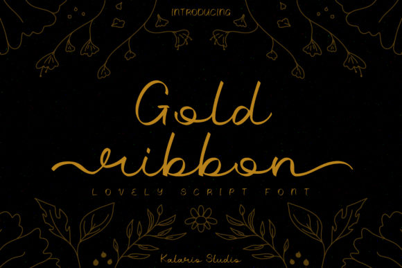 Gold Ribbon: The Script Font That Elevates Brand Visuals