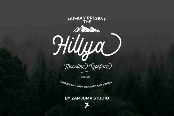 Hillya: A Natural Script Font for Editorial Design