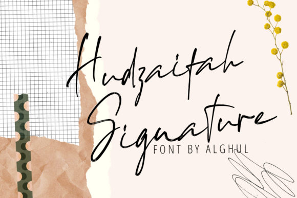 Hudzaifah: A Delicate Handwritten Font for Web Headers